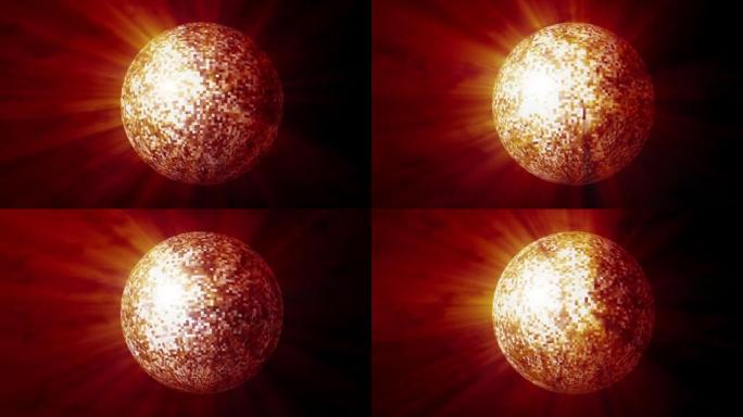 迪斯科镜球旋转