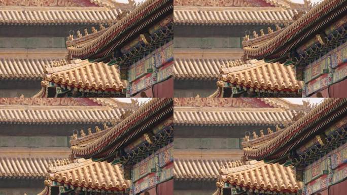北京故宫博物院内屋顶