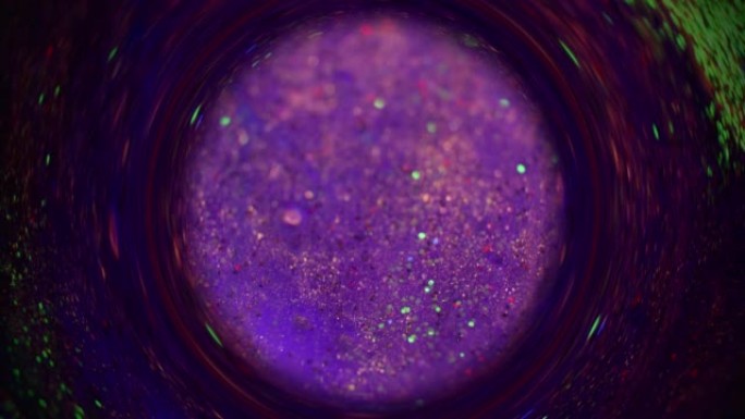 闪闪发光的气泡模糊闪光框架霓虹紫色