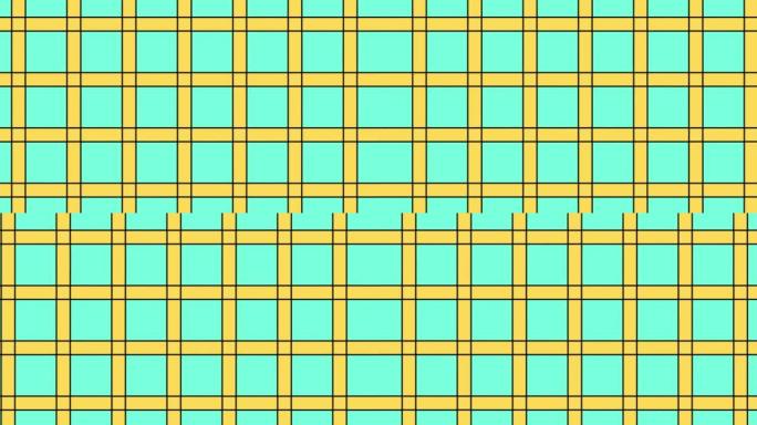 黄色和绿色的大量立方体。以像素为单位的图像细节。