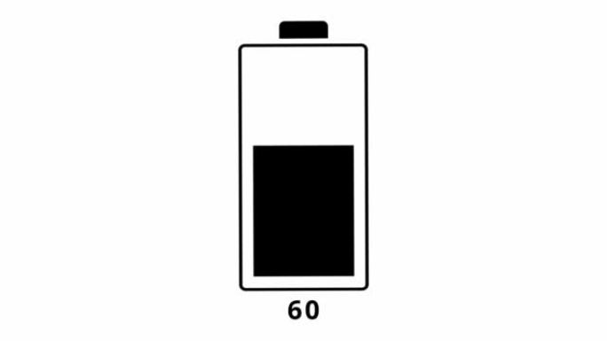60秒 (1分钟) 电池寿命减少并耗尽黑白电池寿命。