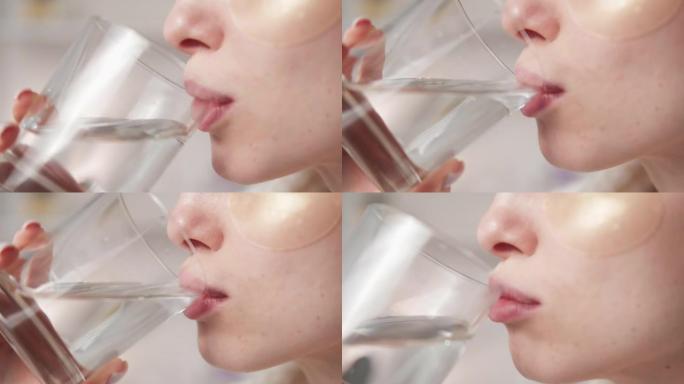 健康水合皮肤排毒妇女饮用水