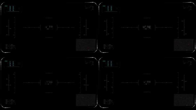 网络未来视频叠加，技术平视显示器图形界面，宽屏比例