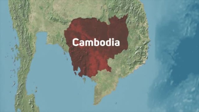 柬埔寨用文字放大世界地图