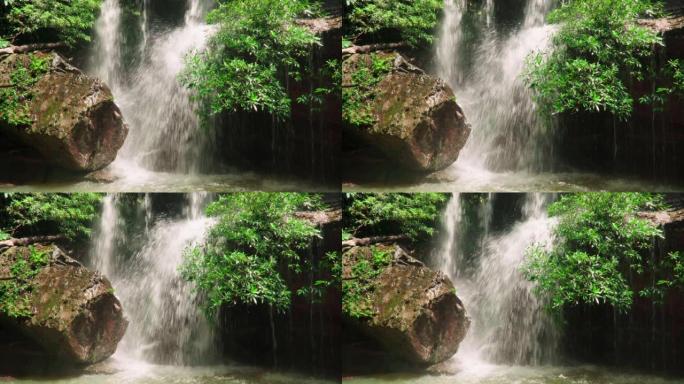 泰国沙考庞四达国家公园庞四达瀑布录像