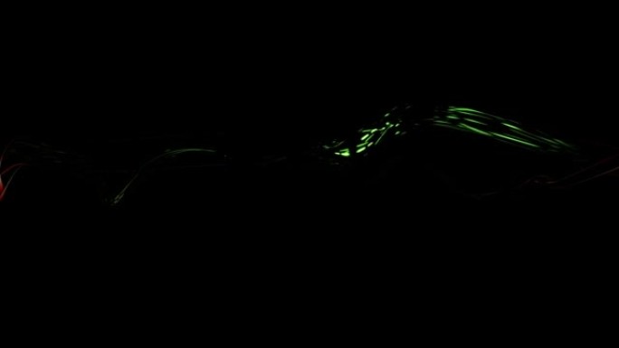 在黑色渐变上挥舞着五颜六色的迷幻黑暗物理烟雾