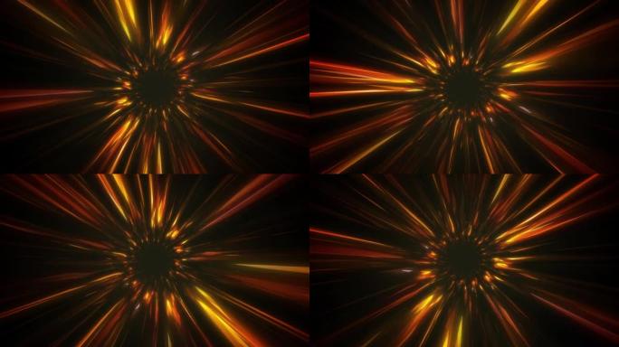 抽象火焰速度线黑暗隧道循环动画