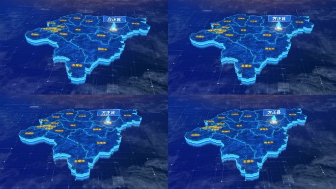 哈尔滨市方正县蓝色三维科技区位地图