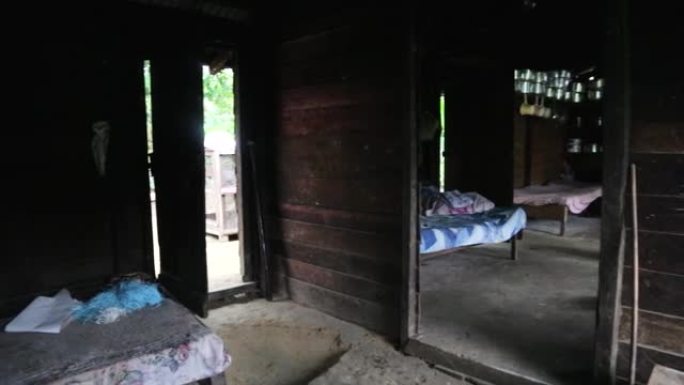 非洲之家。非洲住宅的内部。赤道几内亚