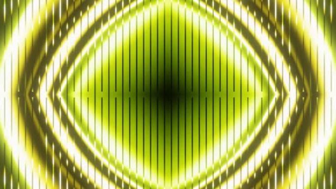 闪烁抽象黄色和绿色romb发光二极管霓虹灯vj循环动画