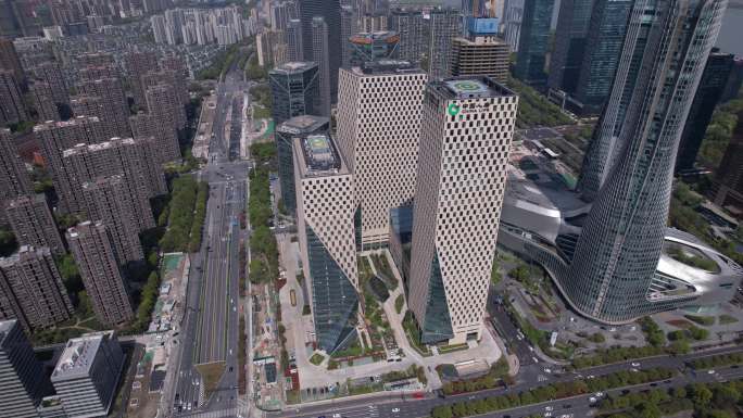 中国人寿杭州总部大楼4K航拍