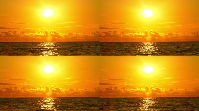 美丽的日落海景海景日落海面日落黄昏海面