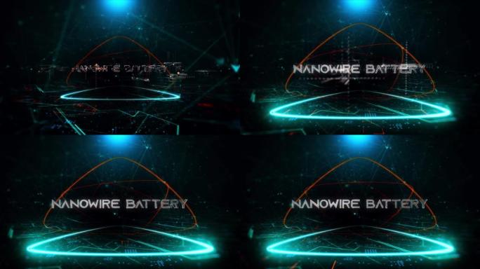 在数字媒体中编写纳米线电池: 纳米线电池库存mp4视频-背景纳米线电池