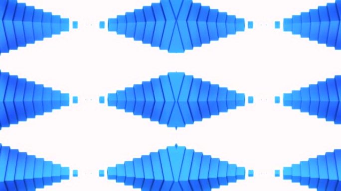 Optical illusion with pyramids in horizontal posit