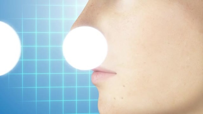3D动画皮肤痤疮细胞原子分子修复效果