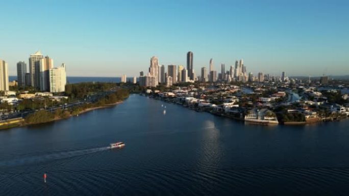 Late afternoon view of Surfers Paradise, Gold Coas
