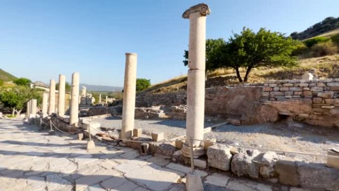 以弗所古城，古罗马城市，土耳其最受欢迎的旅游中心，以弗所古城的塞尔修斯图书馆，以弗所古城的古代遗迹，