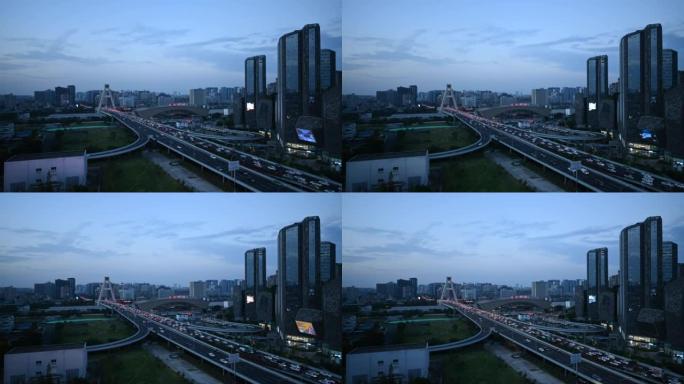 城市立交桥时间缩短摄影