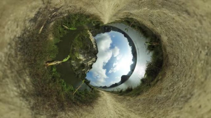 360度视频制作的兔子洞效果