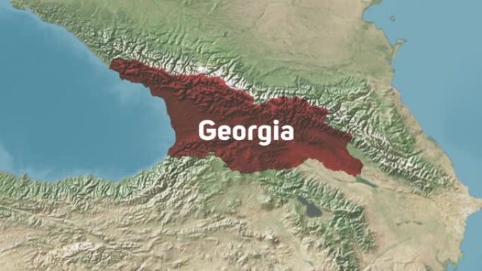 格鲁吉亚用文字放大世界地图