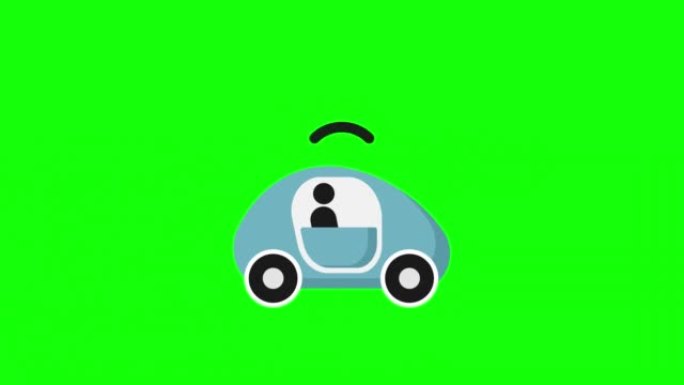 wireless automatic car icon Animation. Vehicle loo