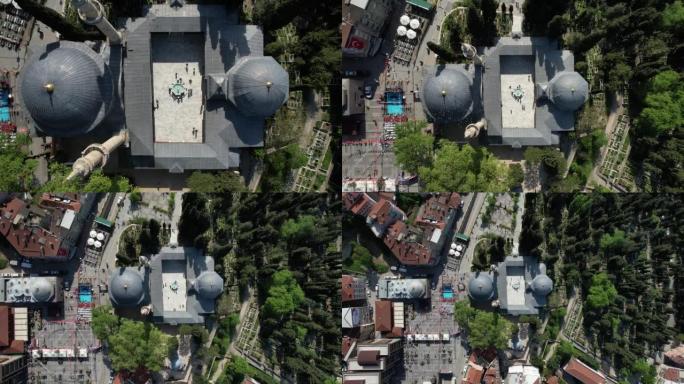 埃米尔苏丹布尔萨的空中清真寺