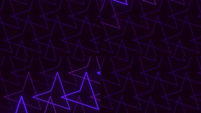 紫色led三角形图案