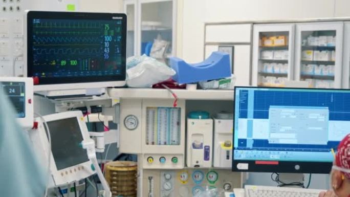 麻醉师在手术室的位置概述。现代医疗设备
