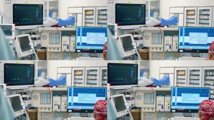 麻醉师在手术室的位置概述。现代医疗设备
