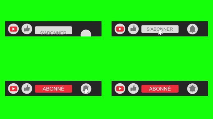 Subscribe Button Animation in French Language.