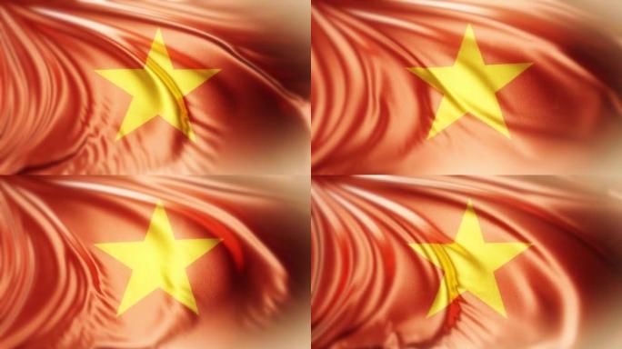 越南国家旗帜挥舞循环背景股票视频:越南旗帜股票mp4视频-越南旗帜挥舞水平股票视频