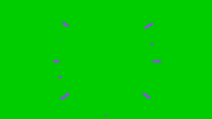 射线的动画线性紫色符号。循环视频。孤立在绿色背景上的平面矢量插图。
