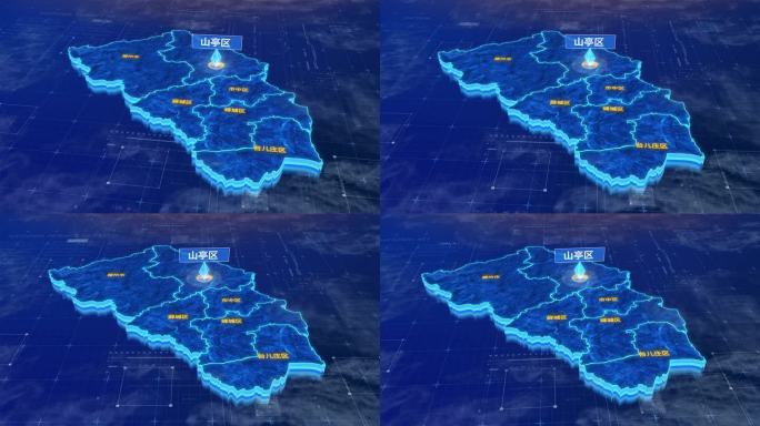 枣庄市山亭区蓝色三维科技区位地图