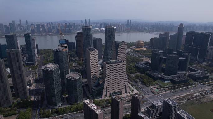 中国人寿杭州总部大楼4K航拍