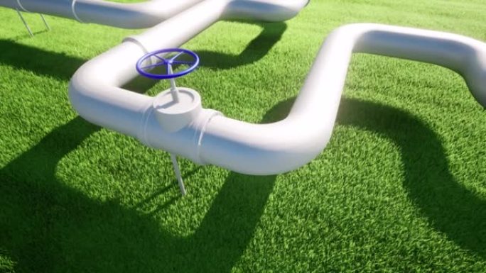 铬氢管道独立能源替代天然气未来技术草景观4k
