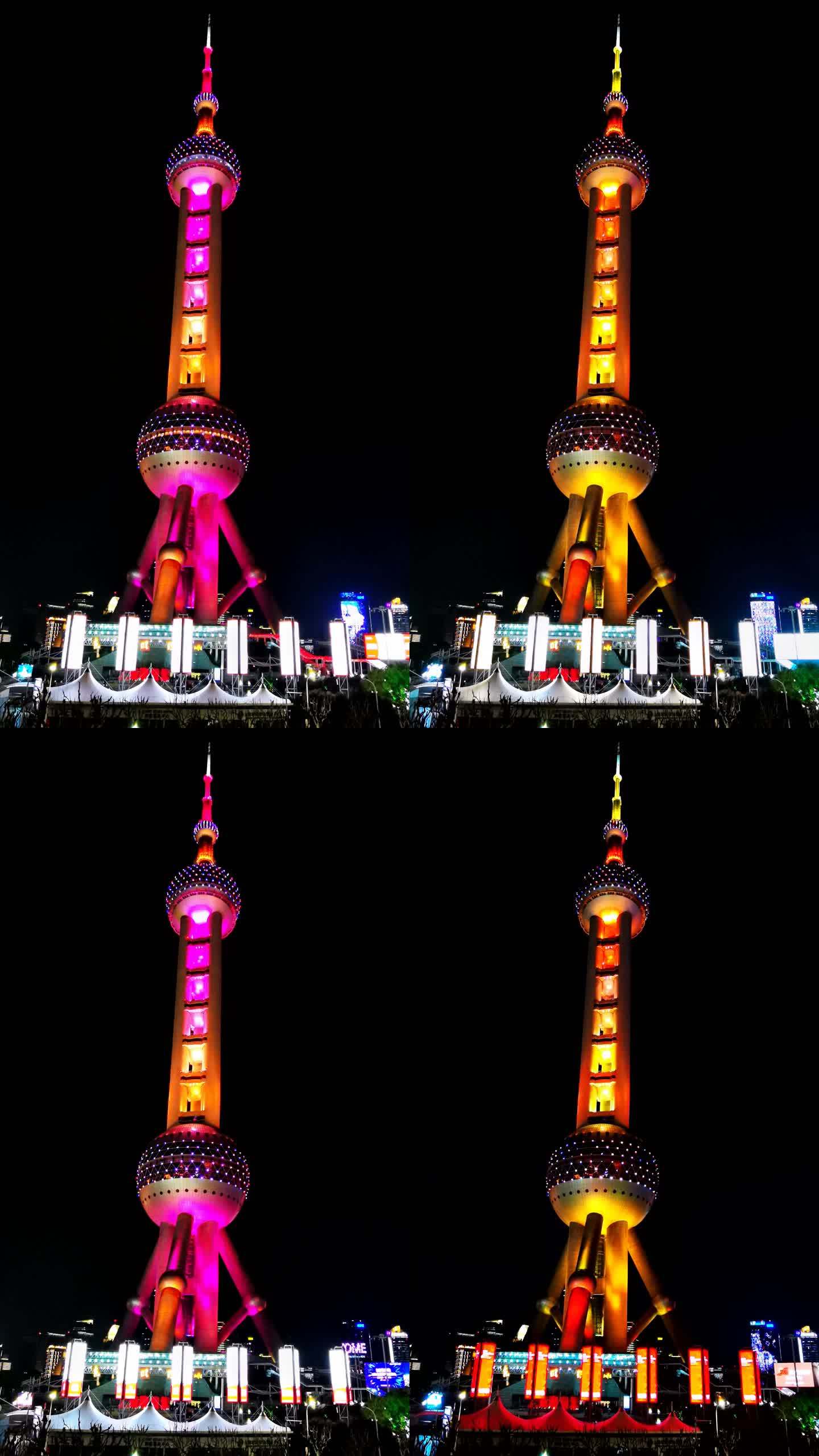 延时拍摄上海东方明珠塔，是不是很美很美啊