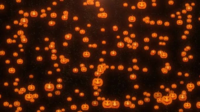 Halloween glowing pumpkins. Halloween animated bac