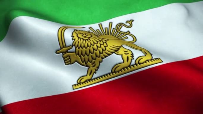 伊朗挥舞国旗无缝循环动画4K分辨率