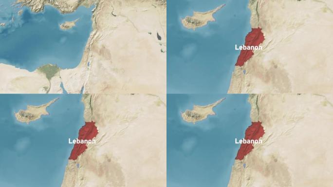 黎巴嫩用文字放大世界地图