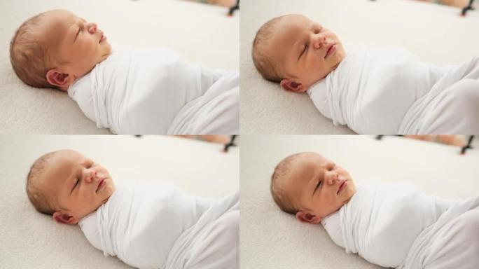 睡觉的新生儿肖像
