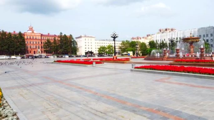哈巴罗夫斯克的列宁广场。