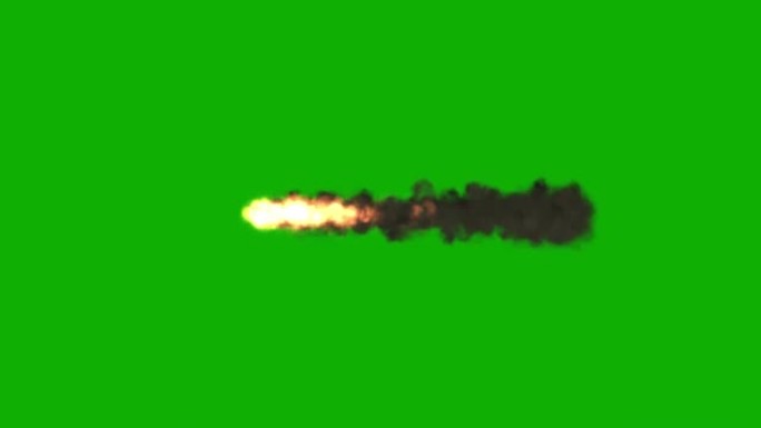 绿色屏幕背景的火流运动图形