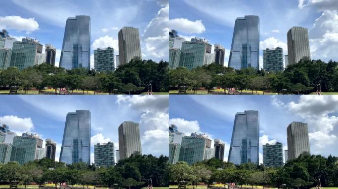 吉隆坡城市摩天大楼的时间流逝，吉隆坡，马来西亚股票视频