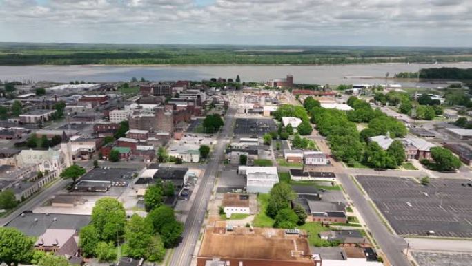 肯塔基州河滨市中心的鸟瞰图