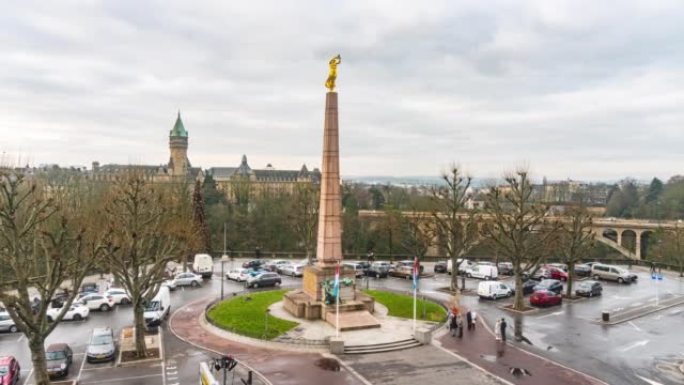 卢森堡城市景观纪念碑时光流逝，卢森堡