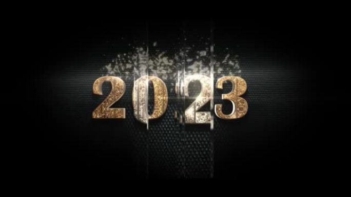 祝贺新的2023年，魅力背景，标志