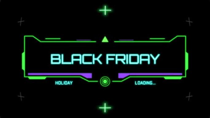 Black Friday on computer screen with HUD elements