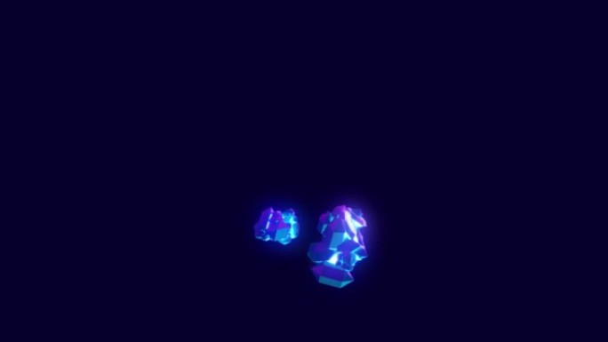 魔蓝钻石或冰冻冰字体-句号 (句号) 和逗号，孤立循环视频
