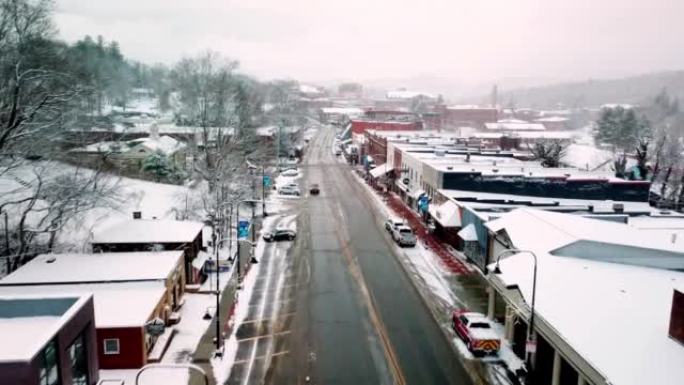 北卡罗来纳州布恩北卡罗来纳州地面上的雪