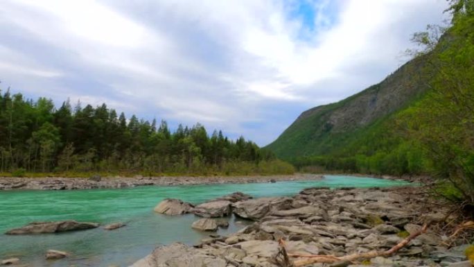 Wild river in Scandinavia near "Lillehammer" in No